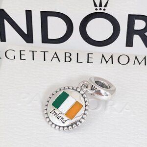 Pandora Ireland Flag Exclusive Dangle Charm Travel Vacation S925 Silver with box
